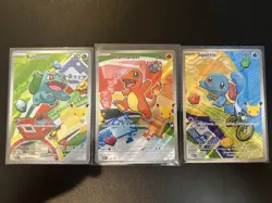 Pokemon First Partner Illustration Collection Series 1 Kanto Gen 1 Starters Set - Image 1