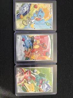 Pokemon First Partner Illustration Collection Series 1 Kanto Gen 1 Starters Set - Image 1