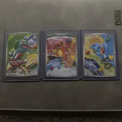 Pokemon First Partner Illustration Collection Series 1 Kanto Gen 1 Starters Set - Image 1