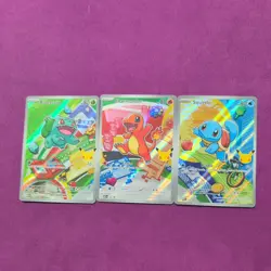Pokemon First Partner Illustration Collection Series 1 Kanto Gen 1 Starters Set - Image 1