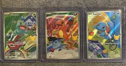 Pokemon First Partner Illustration Collection Series 1 Kanto Gen 1 Starters Set - Image 1