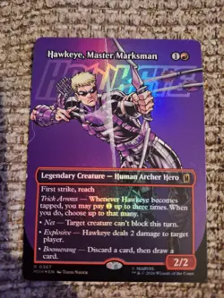 Hawkeye, Master Marksman Borderless Foil Marvel Super Heroes Mtg Nm 0367 - Image 1