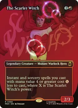 The Scarlet Witch Foil Borderless Marvel Super Heroes NM MTG - Image 1