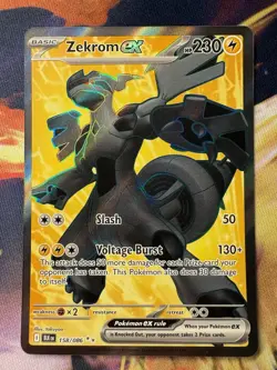 Zekrom ex 158/086 - Pokemon TCG Black Bolt - Full Art Ultra Rare - NM - Image 1