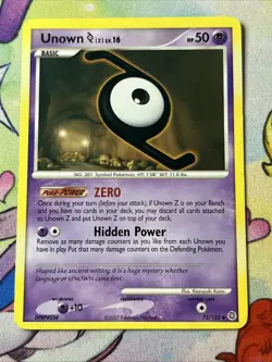 Pokemon TCG Unown [Z] Secret Wonders 72/132 Regular Uncommon LP - Image 1