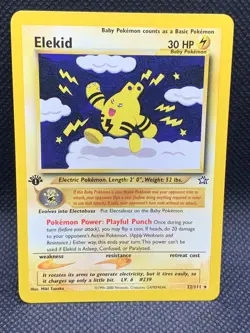 Pokemon TCG Elekid 22/111 1st Edition Neo Genesis - Image 1