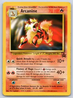 Arcanine 6 Wizards Black Star Promos Pokemon DMG - Image 1