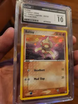 (TOP POP 3) CGC 10 GEM MINT Baltoy 53/101 REVERSE HOLO Ex Hidden Legends Pokemon - Image 3