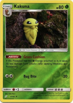 Kakuna 4/181 S&M Team Up REVERSE HOLO PERFECT MINT! Pokemon - Image 1