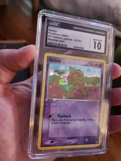 (POP 4) CGC 10 GEM MINT Pokemon EX Hidden Legends 52/101 Baltoy REVERSE HOLO - Image 2