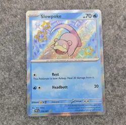POKEMON SLOWPOKE 116/091 SLOWBRO 117/091 PALDEAN FATES SHINY RARE HOLO NM - Image 2