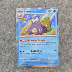 POKEMON SLOWPOKE 116/091 SLOWBRO 117/091 PALDEAN FATES SHINY RARE HOLO NM - Image 4