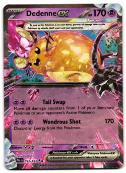Dedenne ex 093/193 - 🌊 Paldea Evolved Double Rare Pokemon TCG 🖤 - LP - Image 1