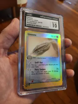 (POP 8) CGC 10 GEM MINT Linoone 44/100 EX Sandstorm Reverse Holo Pokemon - Image 1