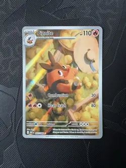 Pokemon Pignite 097/086 Sv: White Flare Illustration Rare Holo - Image 1