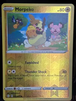 Morpeko 036/072 Common Shining Fates Pokemon Reverse Holo NM - Image 1