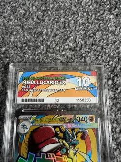 Pokemon TCG Mega Lucario EX MEP 033 Black Star Promo Ace 10 - Image 2