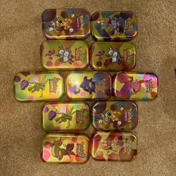 Pokemon 151 Mini Tins Empty, Lot of 11 ALL EMPTY TINS - Image 1
