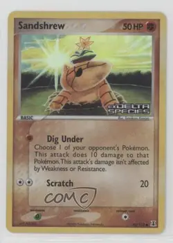 Sandshrew Reverse Foil Pokemon EX Delta Species #82 2005 - Image 1