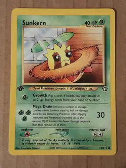 Pokemon Sunkern 78/111 Neo Genesis 1st Edition LP See Pictures - Image 1