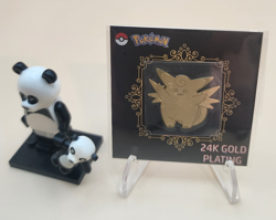 Clefable 24k Gold Plated Sticker Korean Striking Candy Pokemon NM - Image 1