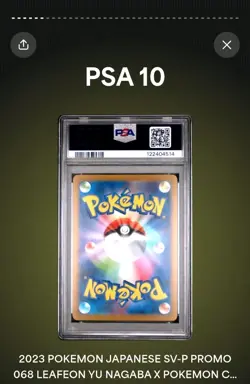 Pokemon TCG Leafeon Yu Nagaba Promo Japanese PSA 10 - Image 2