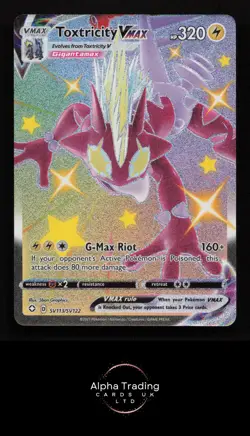 Toxtricity VMAX SV113/SV122 Holo VMAX Rare Shining Fates Shiny Vault Pokemon NM - Image 1
