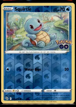 Squirtle 015/078 Common Pokemon GO Pokemon Reverse Holo sowsow - Image 1