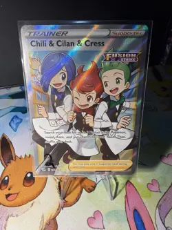 Pokemon Chili Cilan And Cress 273/264 Fusion Strike Rainbow Secret Rare Mint - Image 1