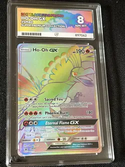 Ho-Oh SM80 GX Sun & Moon Black Star Promo Pokemon TCG Ace 8 Grade NM-MT - Image 1