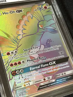 Ho-Oh SM80 GX Sun & Moon Black Star Promo Pokemon TCG Ace 8 Grade NM-MT - Image 2