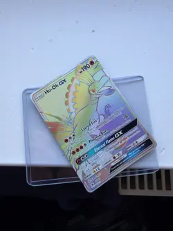 Pokemon TCG Ho-Oh GX Rainbow Rare Sun & Moon Promo SM80 NM - Image 3