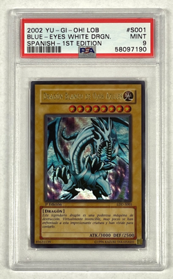 Blue-Eyes White Dragon Spanish 1st Edition PSA 9 MINT 2002 Yu-Gi-Oh! #LDD-S001 - Image 1