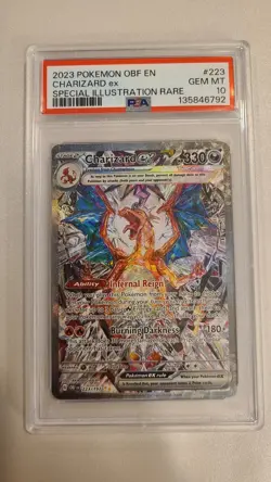 Pokemon TCG Charizard EX Obsidian Flames Card 223/197 SV03 PSA 10 - Image 1