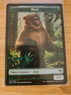 MTG Bear Token 013 Kaldheim M/NM Free UK P&P - Image 1