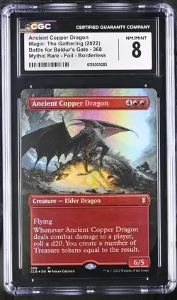ANCIENT COPPER DRAGON Baldur's Gate Borderless Foil Mythic CGC 8 MTG - Image 1