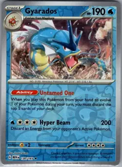 Gyarados 130/165 Reverse Holo SV: Scarlet & Violet 151 - Pokemon Card - NM - Image 1