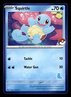 Squirtle (Blue Border) My First Battle Squirtle Deck Stamp Pokemon NM - Image 1