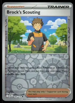 Brock's Scouting 146/159 Uncommon Journey Together Pokemon Reverse Holo NM - Image 1