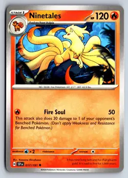 NINETALES 017/191 UNCOMMON SURGING SPARKS POKEMON NM - Image 1