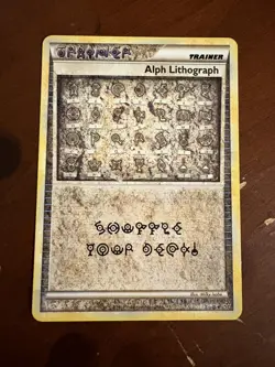 Alph Lithograph Two Trainer Secret Rare HGSS Unleashed Pokemon Card 2010 TCG - Image 1