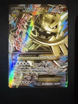 Pokemon M Steelix EX 109/114 Steam Siege Mega Full Art Ultra Rare Card NM - Image 1