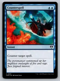 Counterspell 81 Common Commander Masters Magic: The Gathering Near Mint - Image 1