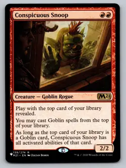 Conspicuous Snoop 139 Rare Core Set 2021 Magic: The Gathering Near Mint - Image 1