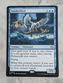 Sunderflock | MTG ECL | Blue Elemental Flying Board Wipe Rare EDH Commander | NM - Image 1