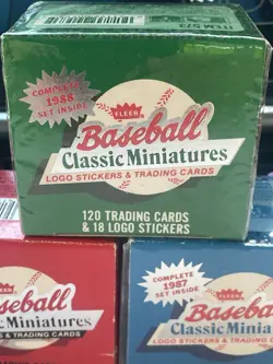 1986 1987 1988 Fleer Classic Miniatures Baseball Card Complete 3 Set Lot - Image 2