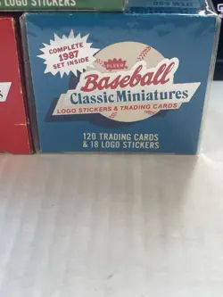1986 1987 1988 Fleer Classic Miniatures Baseball Card Complete 3 Set Lot - Image 3
