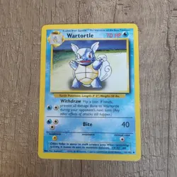 Wartortle 42/102 | Base Set | Non Holo Pokemon Card LP - Image 1
