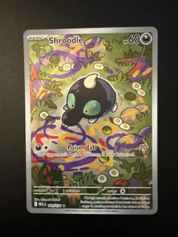 Pokemon Card TCG: Shroodle 149/132 Mega Evolution Illustration Rare (IR) Holo NM - Image 1