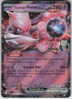 Pokemon Team Rocket's Mewtwo ex Holo NM/LP ME: Ascended Heroes PKMN 079/217 - Image 1